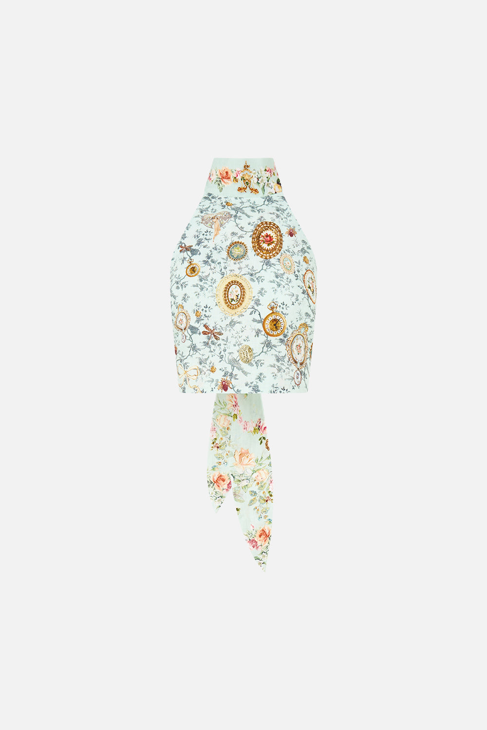 REVERSIBLE HALTER TIE BACK TOP WILDFLOWER WUNDERLAND