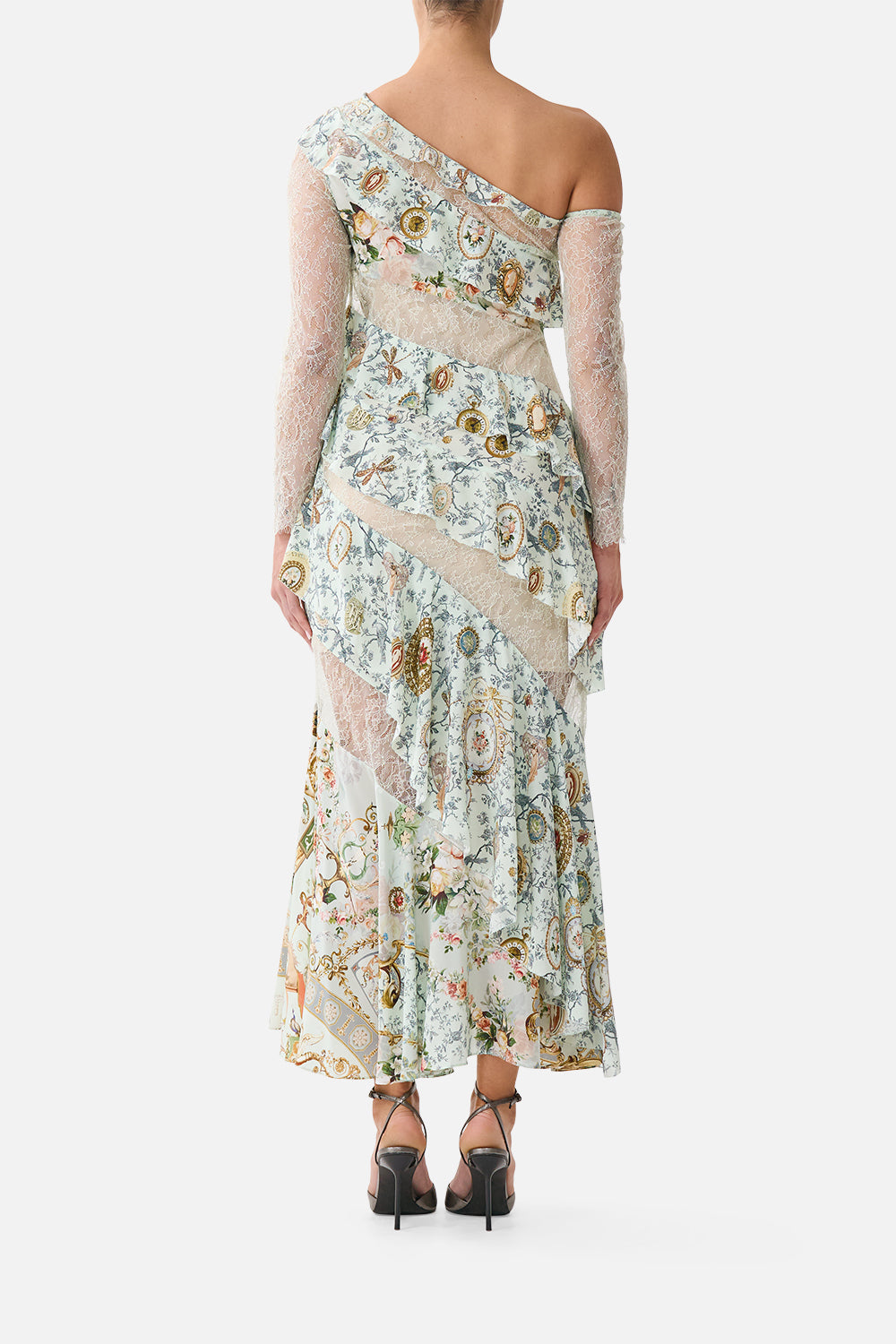 ASYMMETRIC FRILL PANELLED DRESS WILDFLOWER WUNDERLAND