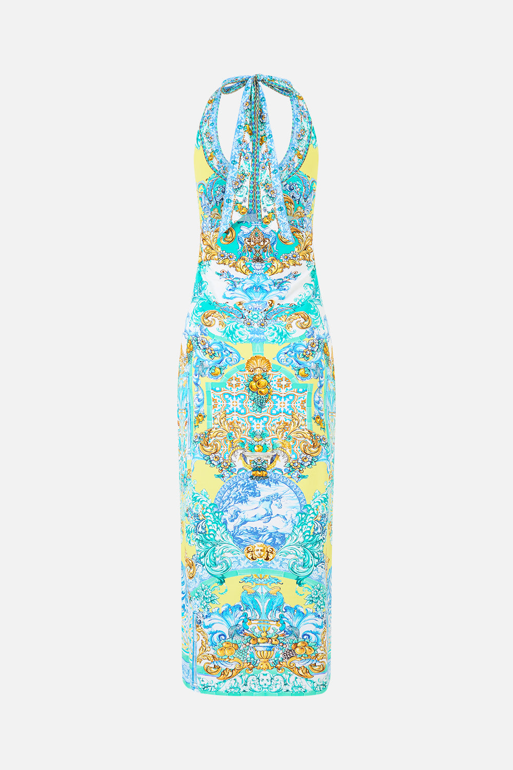 The CAMILLA JERSEY HALTER DRESS DIAL UP THE TILES