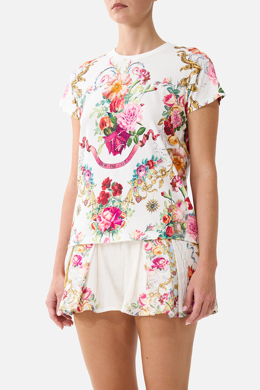 SLIM FIT ROUND NECK T-SHIRT TORERO LIBERTINE