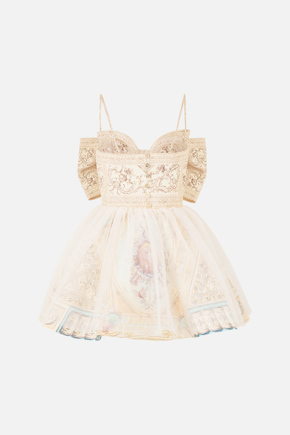 The CAMILLA Short Dress With Bow Detail in our A Beloved Boudoir print.