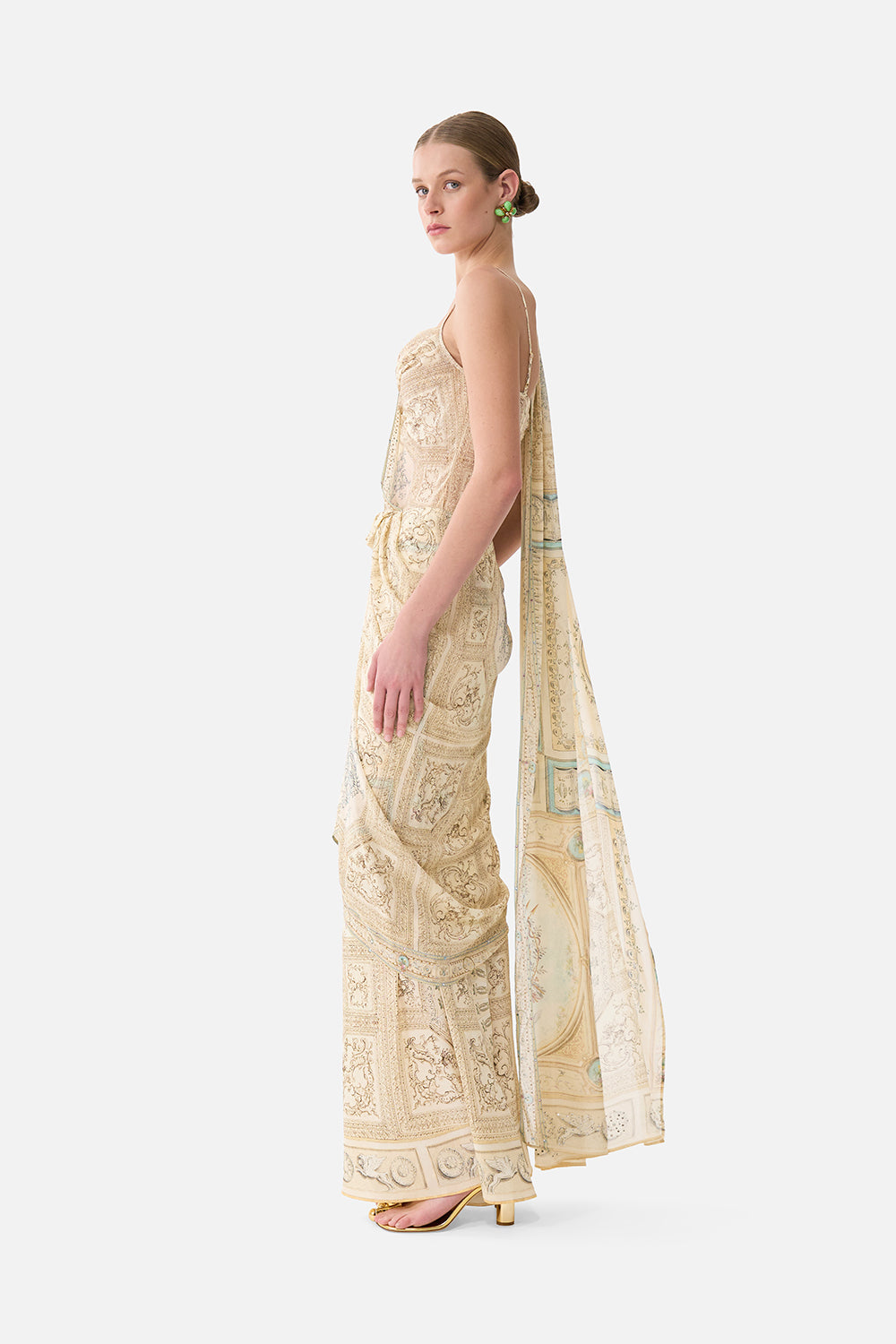 The CAMILLA Saree Skirt in our A Beloved Boudoir print.