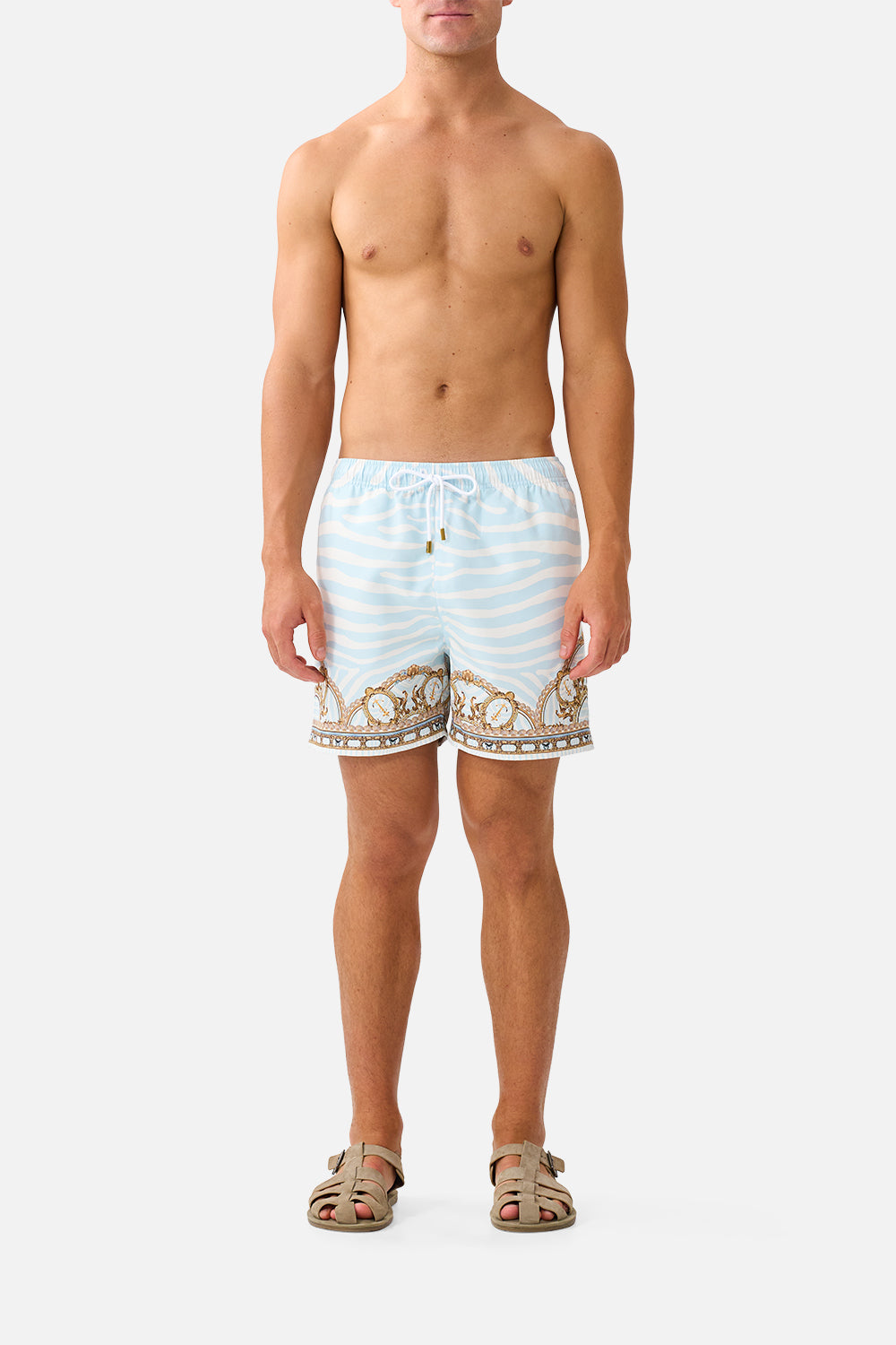 MID LENGTH BOARDSHORT WITH ELASTIC WAIST SPIRIT OF STRIPES