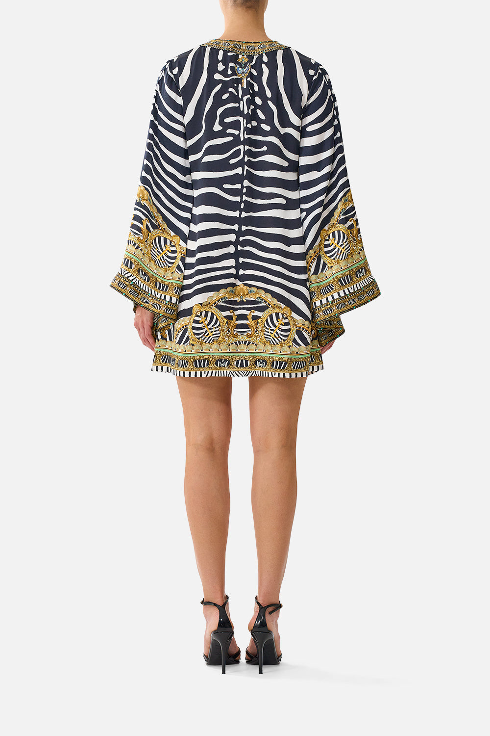 DEEP V NECK HARDWARE SHORT KAFTAN ZIG ZAG ZOO