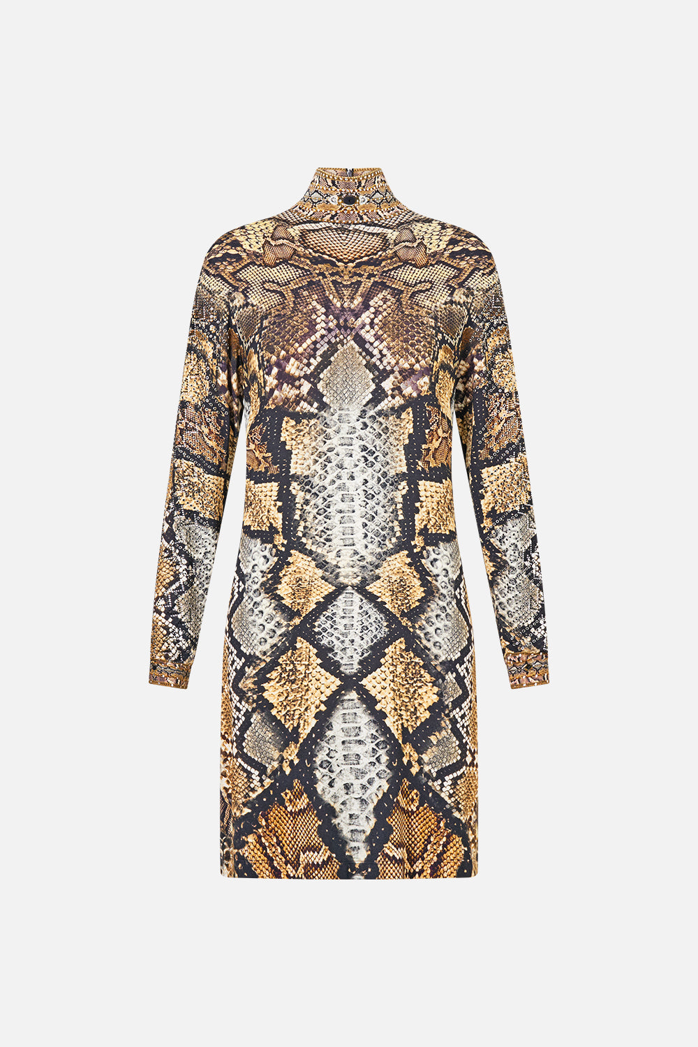 LONG SLEEVE FITTED MINI DRESS ANIMALIA HEIRLOOMS