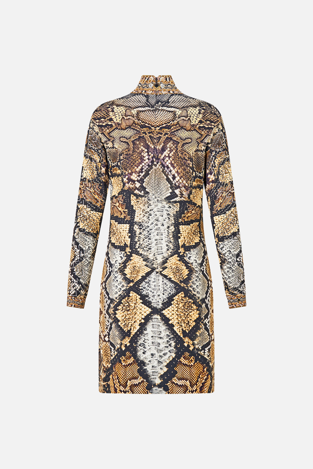 LONG SLEEVE FITTED MINI DRESS ANIMALIA HEIRLOOMS