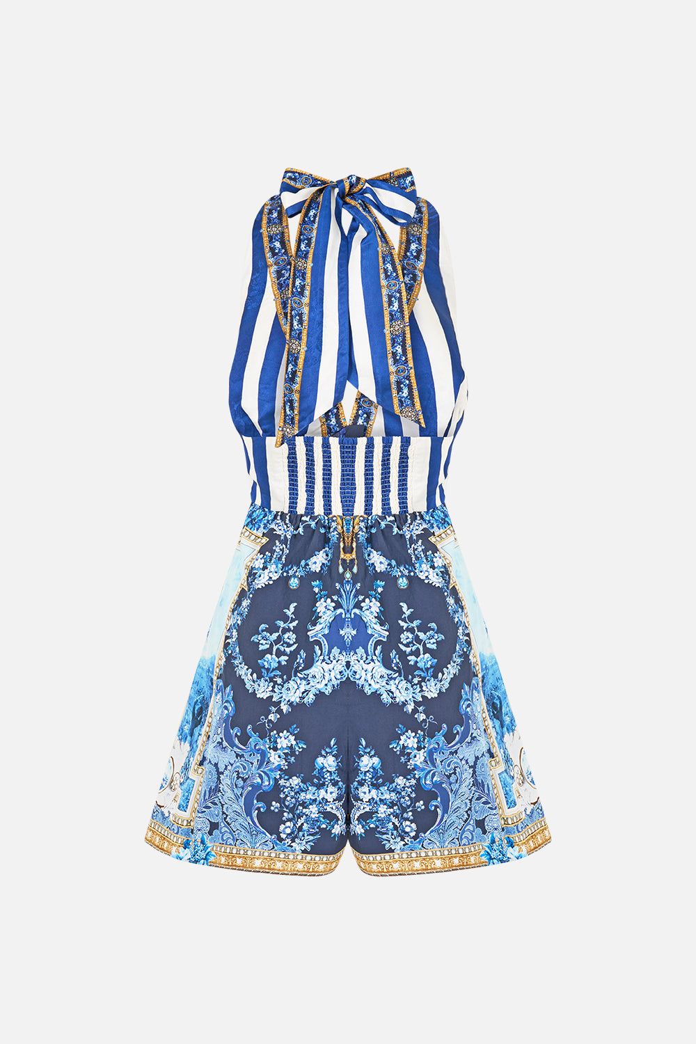 BUTTON FRONT HALTER PLAYSUIT SWEET SACRÉ BLEU