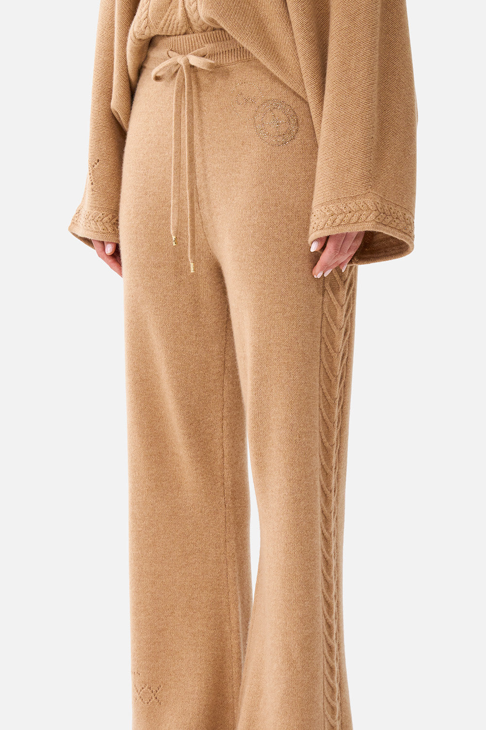 The CAMILLA CASHMERE KNIT PANT LEOPARD LIBERTINE
