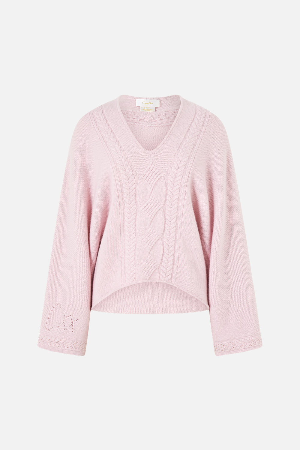 RELAXED V NECK KNIT TOP CHAMBER OF BLOOMS