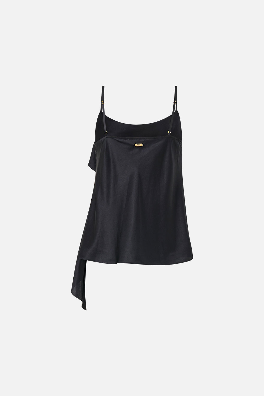 ASYMMETRIC DRAPED TOP SILK ESSENTIALS
