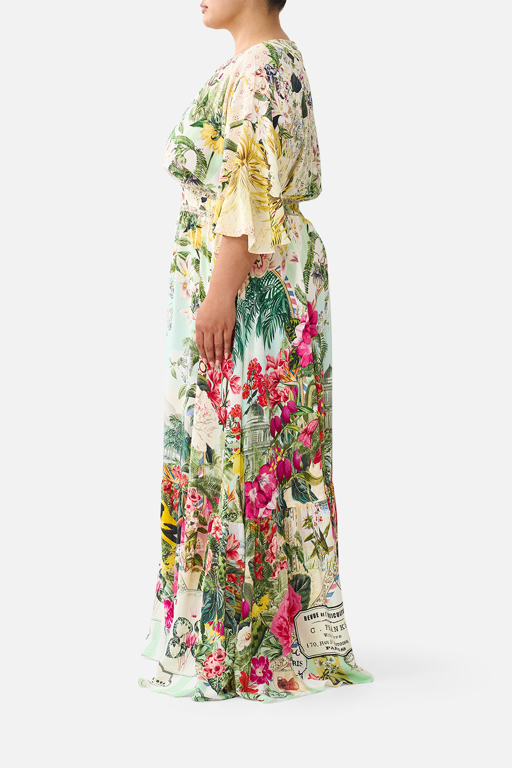 WAISTED DRESS WITH HEM RUFFLE LA BELLE BOTANIQUE