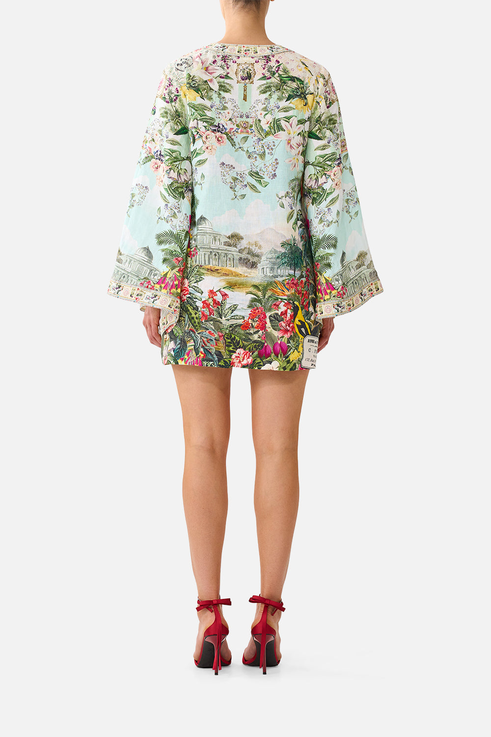 DEEP V NECK HARDWARE SHORT KAFTAN LA BELLE BOTANIQUE
