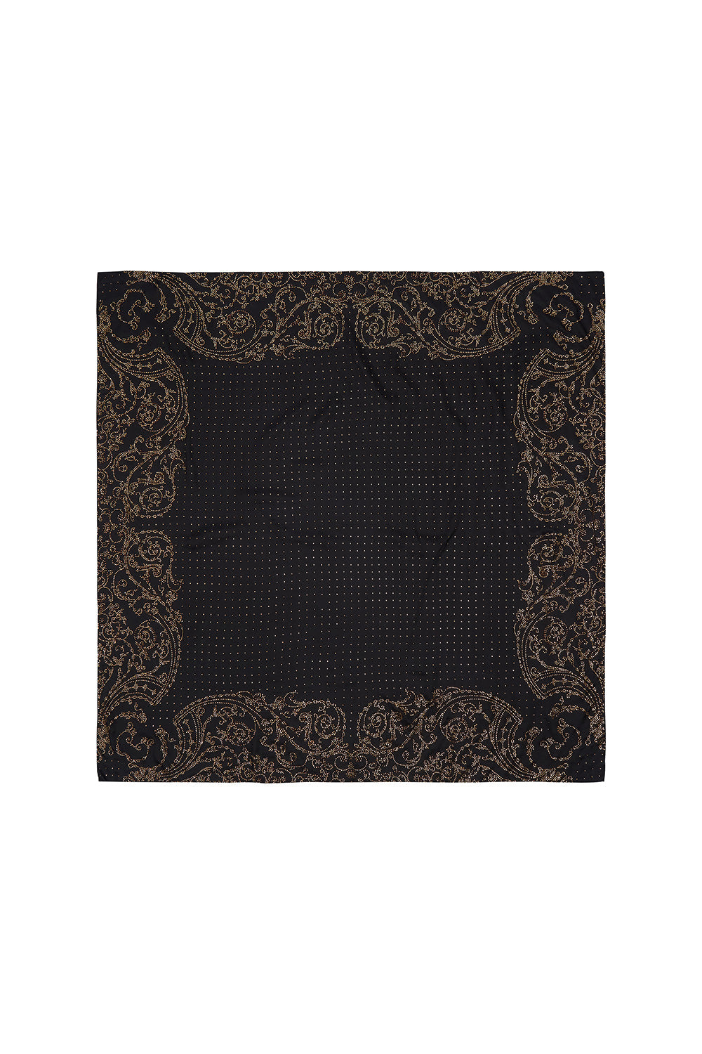 LARGE SQUARE SCARF LUXE BLACK