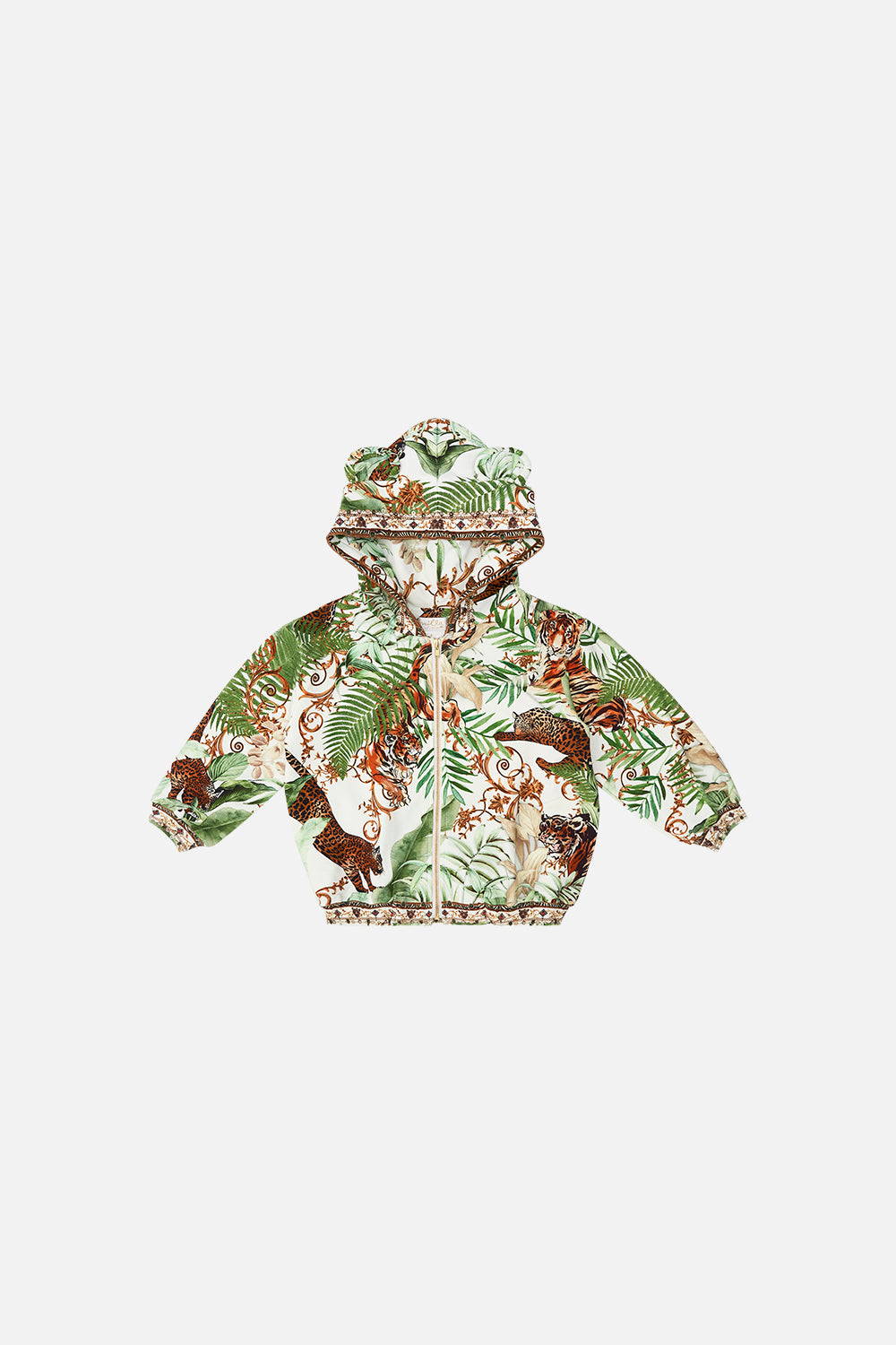 KIDS ZIP HOODIE WITH EARS 4-10 TIGER TRAP