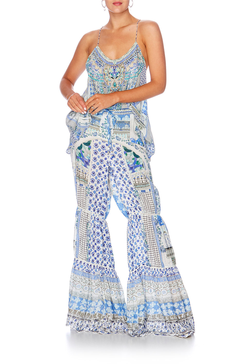 SALVADOR SUMMER WIDE LEG TIERED PANT