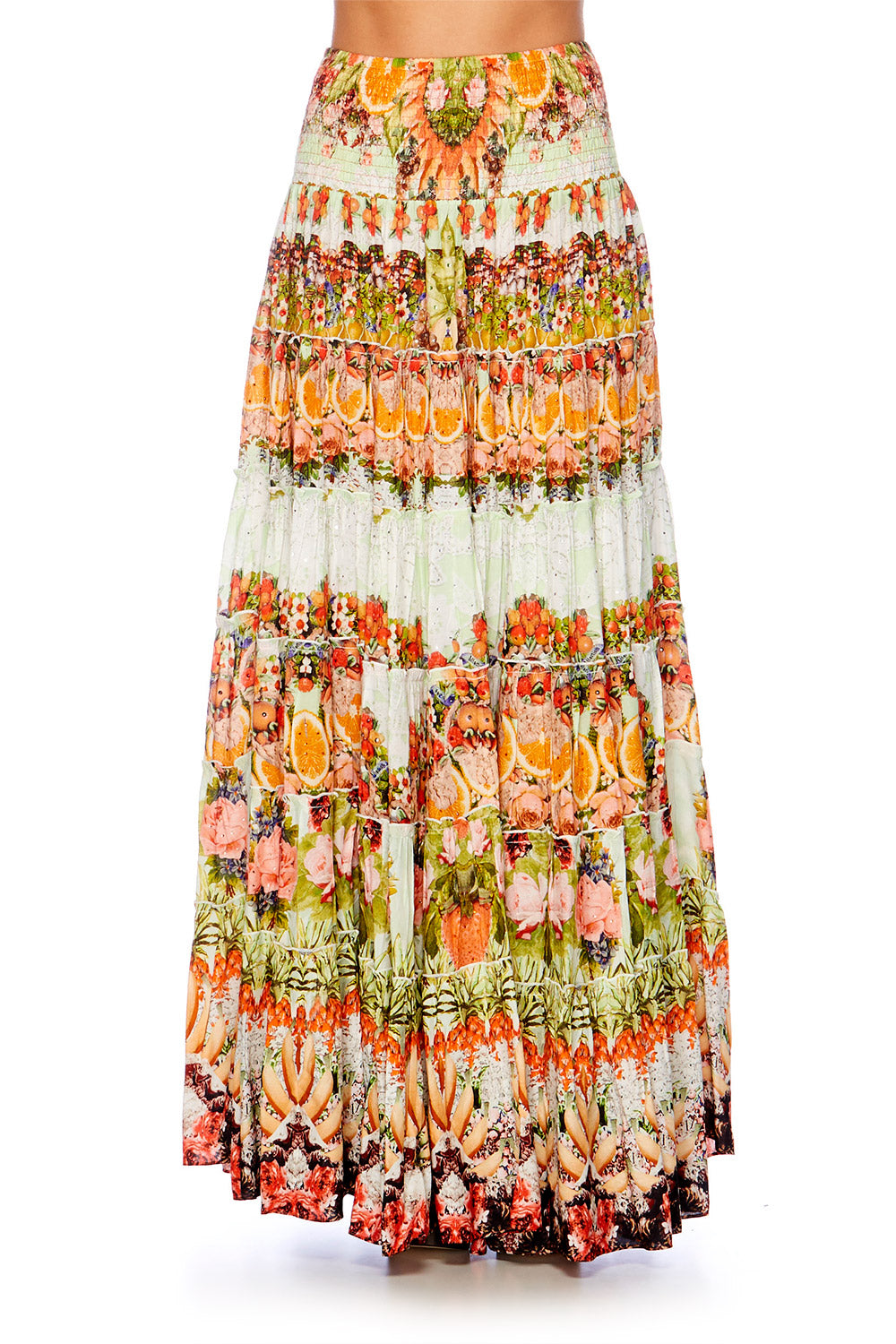 CAMILLA SAMBA SALADA TIERED MAXI SKIRT