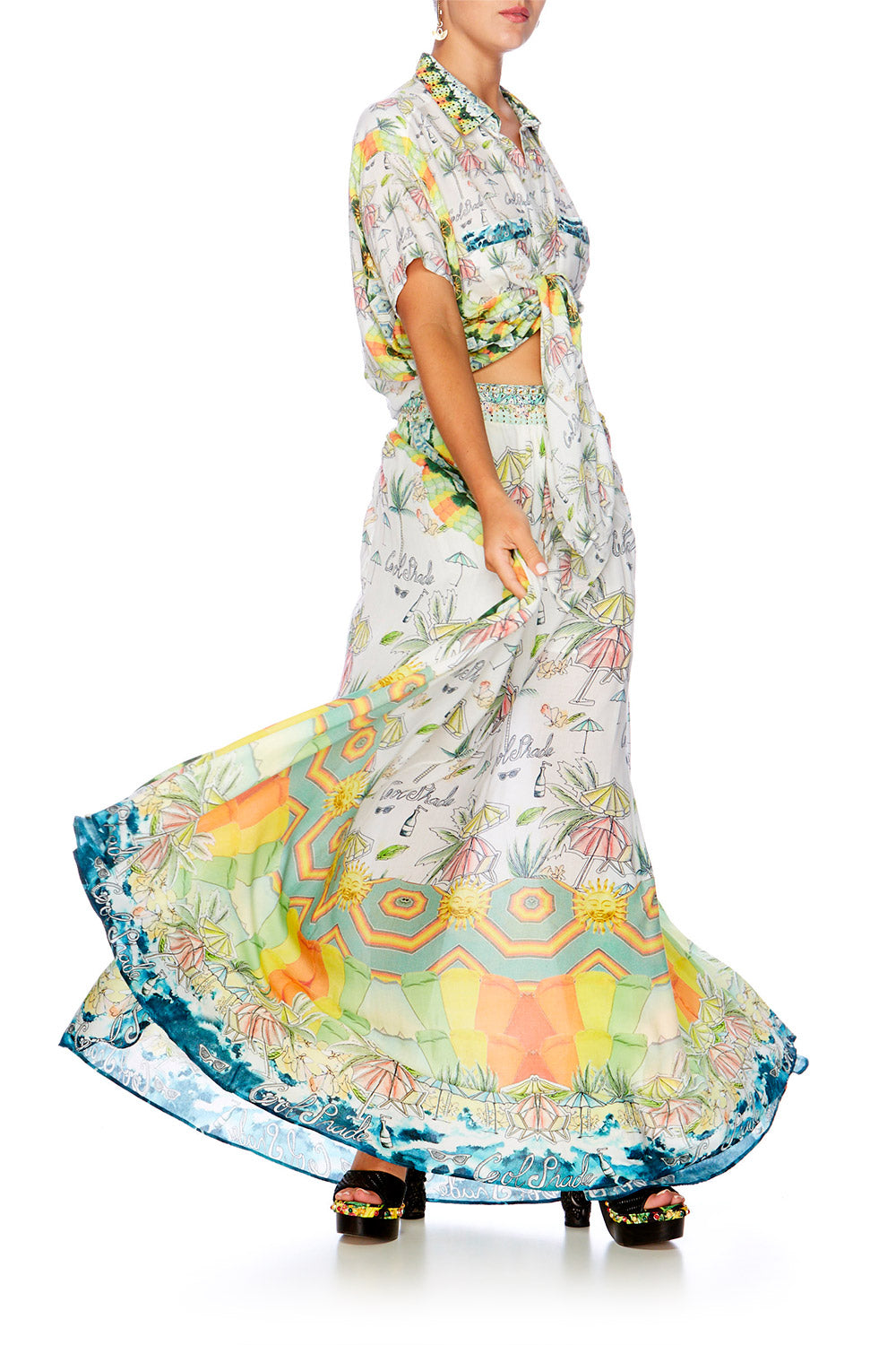 SUNDOWNERS HIGH WASITED FULL SKIRT