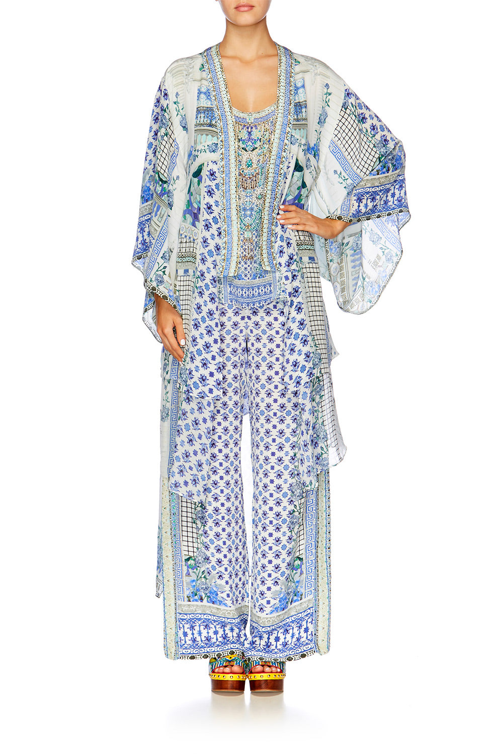 SALVADOR SUMMER KIMONO WITH LONG UNDERLAY