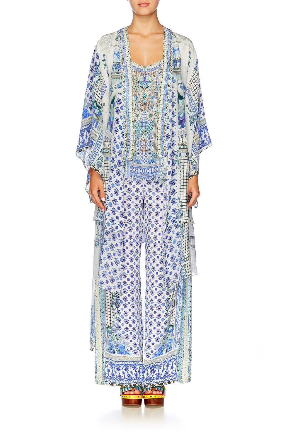 SALVADOR SUMMER KIMONO WITH LONG UNDERLAY