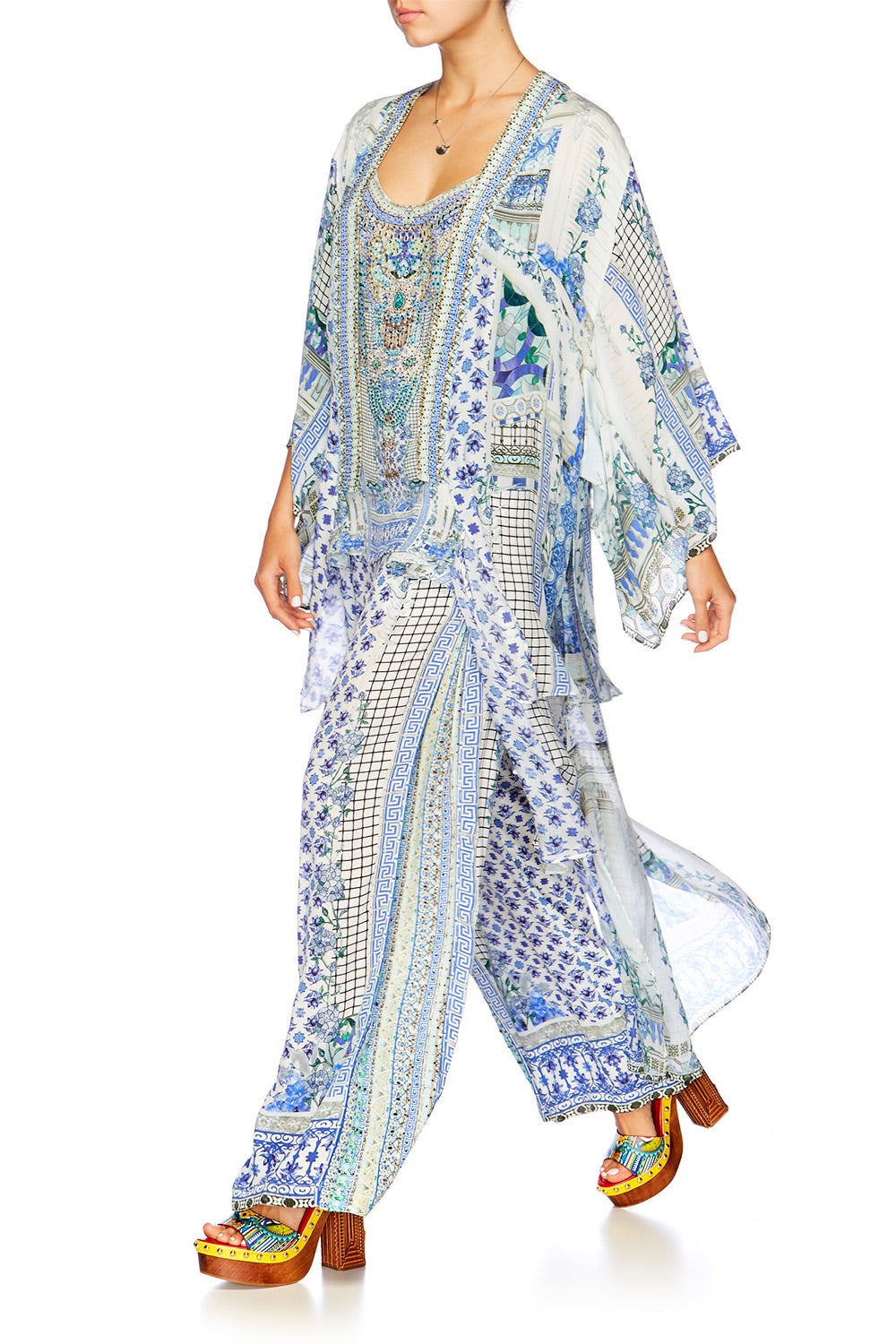 SALVADOR SUMMER KIMONO WITH LONG UNDERLAY