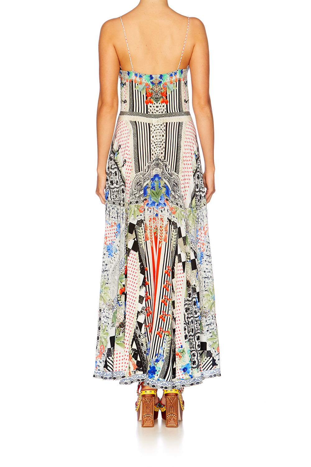 MEET ME HERE LONG DRESS WITH TIE FRONT