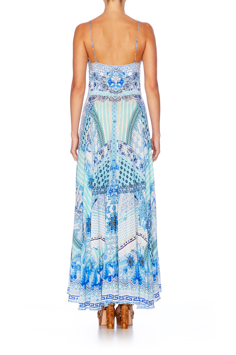 CAMILLA DAY DREAMER LONG DRESS WITH TIE FRONT