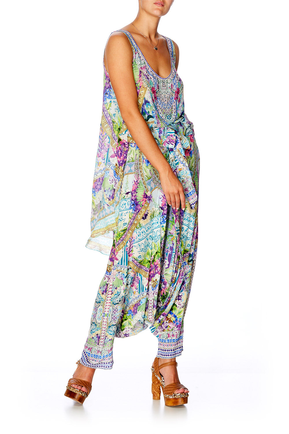 CAMILLA SALVADOR FIELDS FOREVER SCOOP NECK TOP WITH LONG BACK