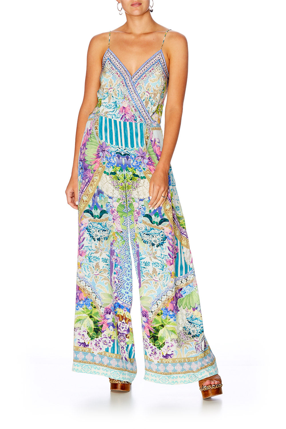 SALVADOR FIELDS FOREVER LOW V CROSS FRONT JUMPSUIT