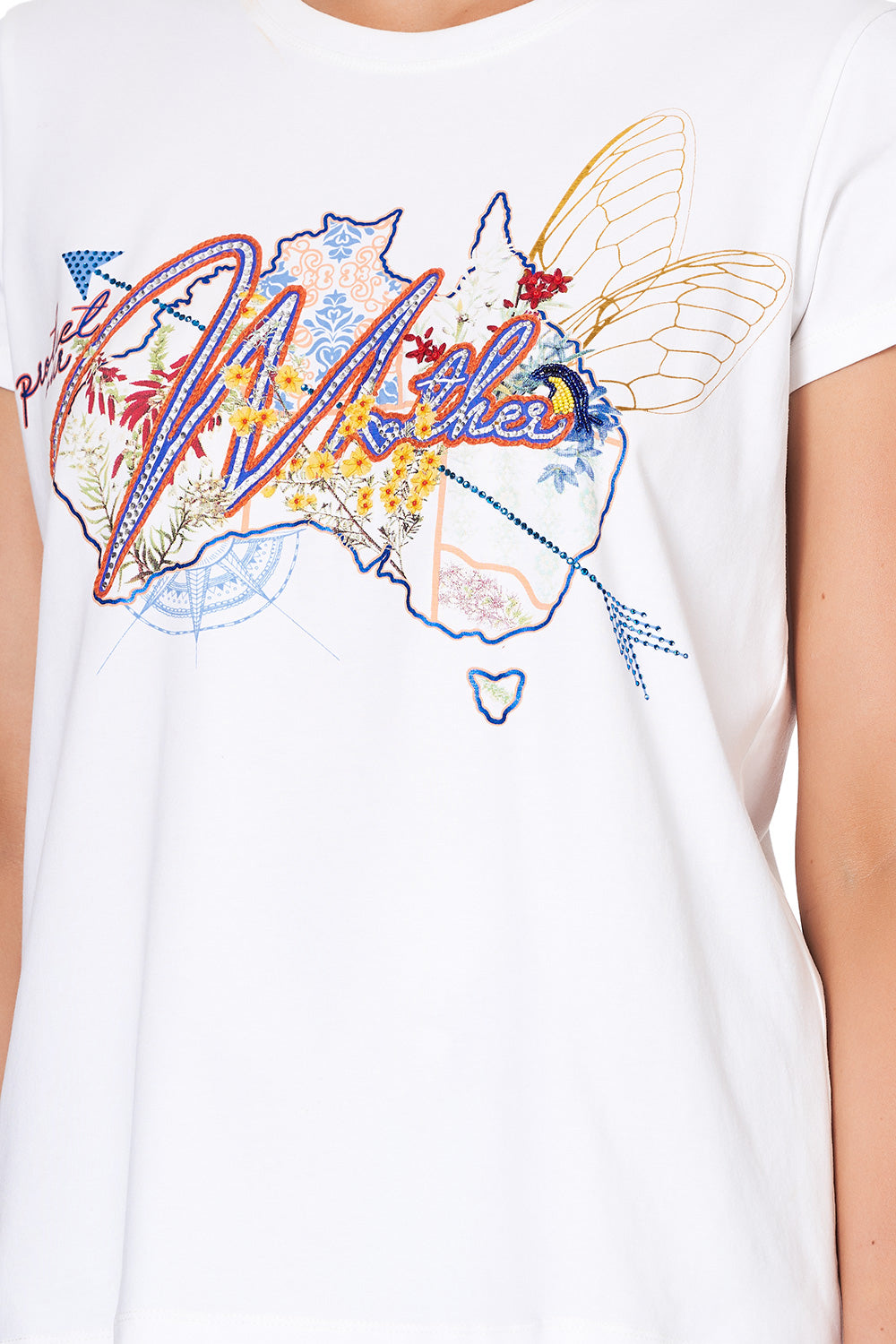 SLIM FIT ROUND NECK T-SHIRT DAINTREE DARLING