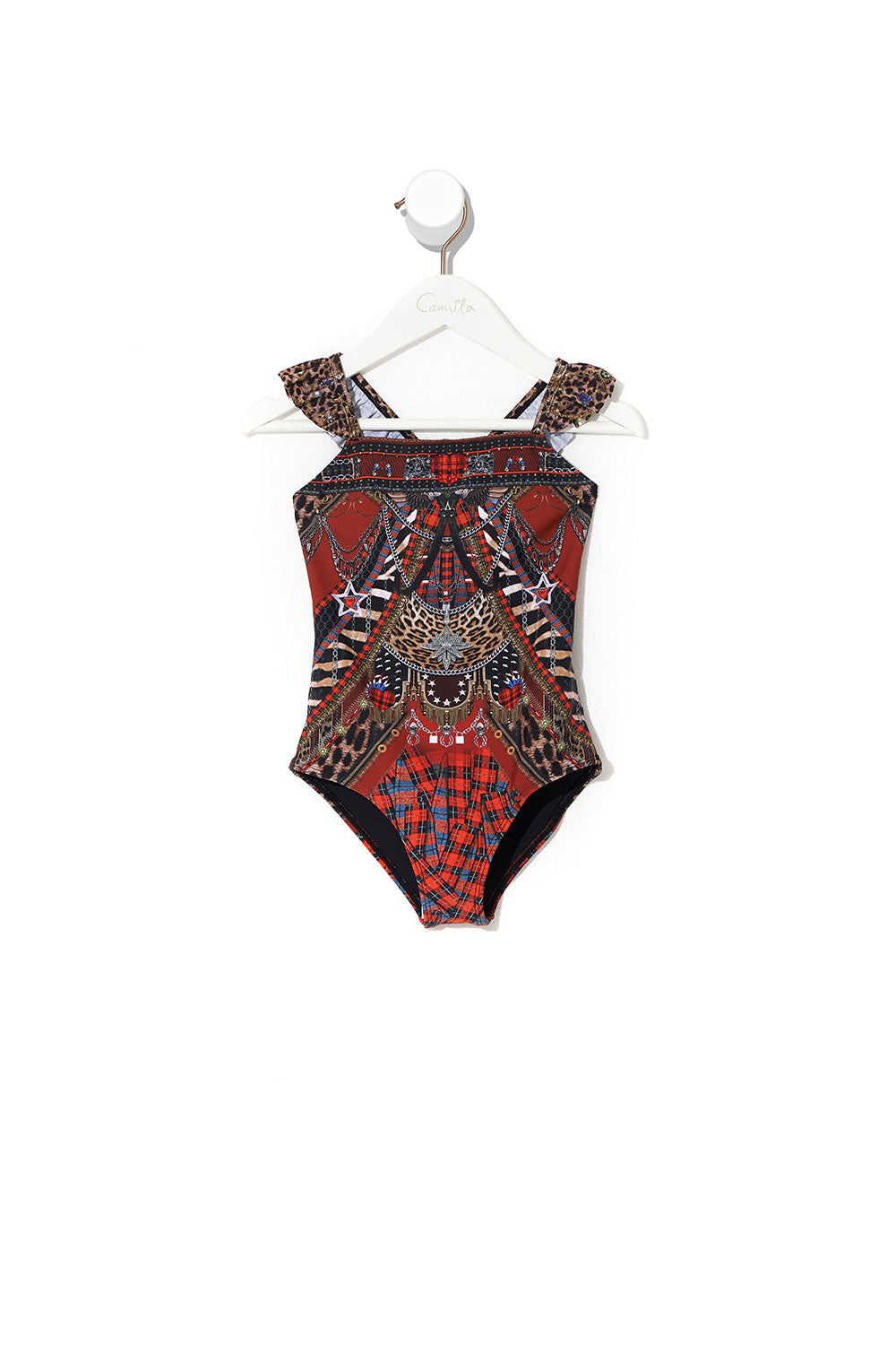 KIDS ONE PIECE WITH FRILL STRAP 4-10 LONDON CALLING