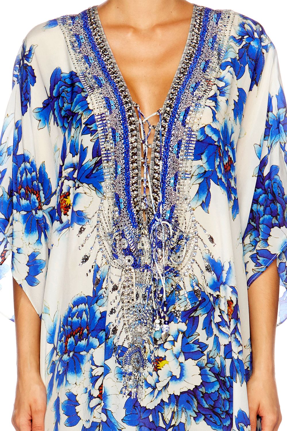 RING OF ROSES SHORT LACE UP KAFTAN