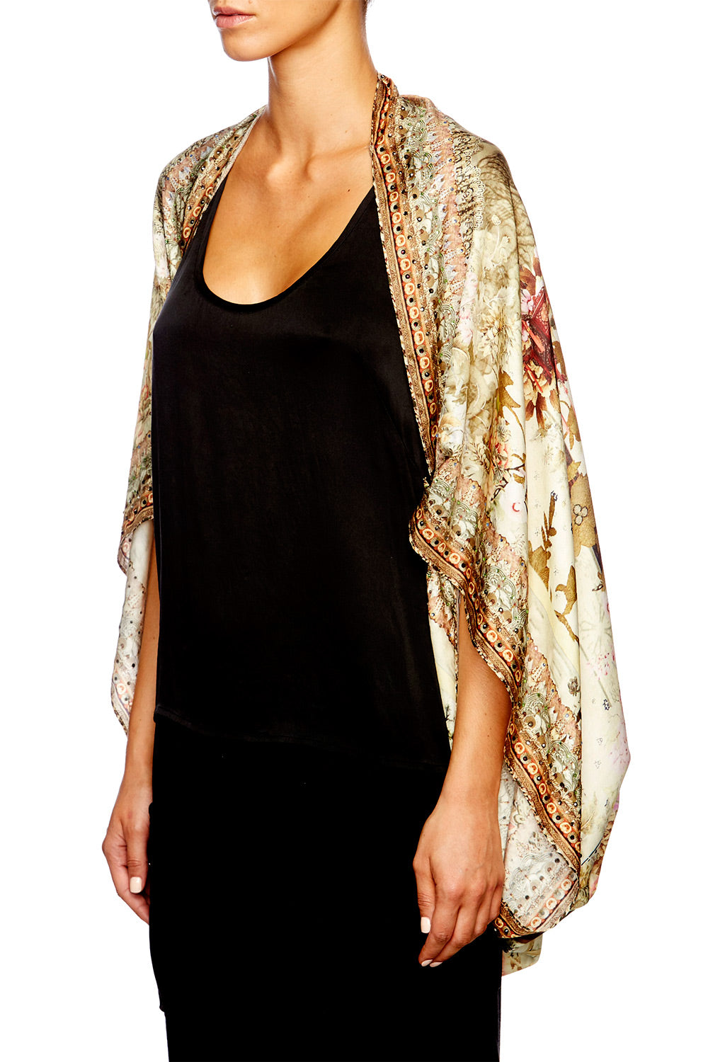 GIRL IN THE GARDEN LARGE SQUARE SCARF