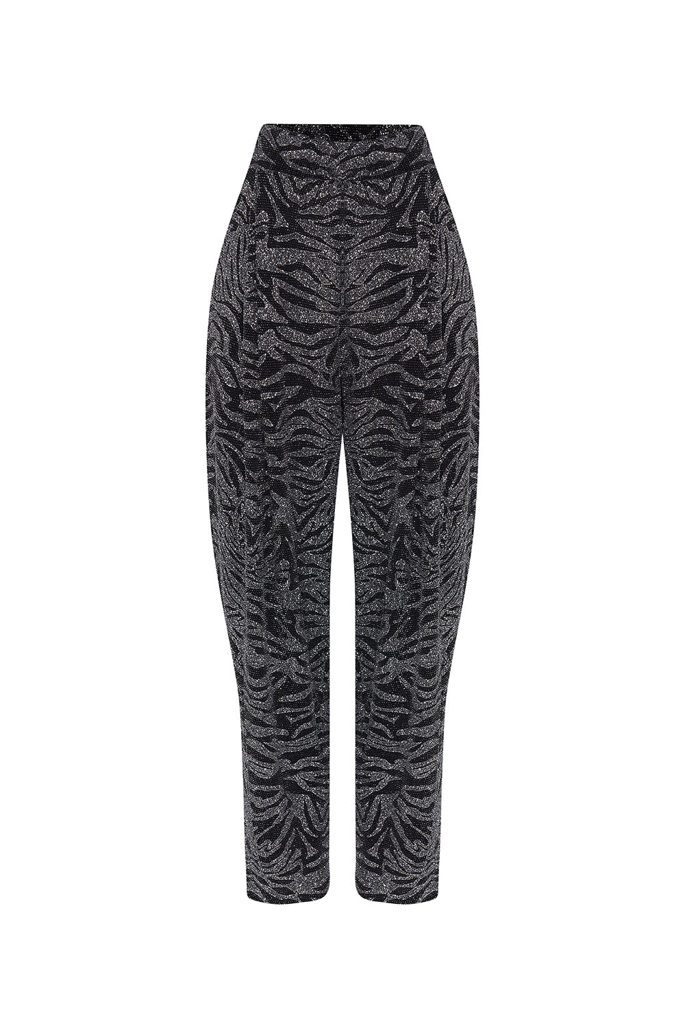 DOUBLE PLEAT JERSEY PANT SOLID BLACK