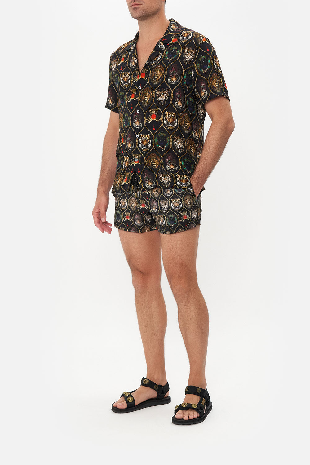 SHORT SLEEVE CAMP COLLARED SHIRT JAGGIS JEWELS