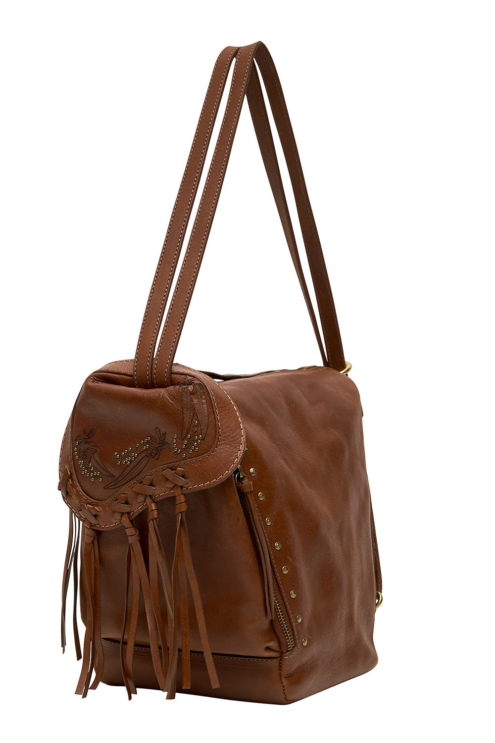 LEATHER BACKPACK TAN