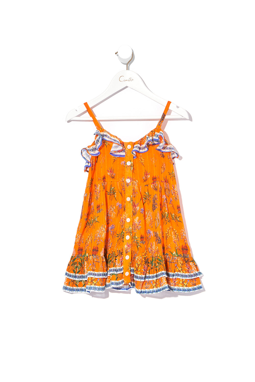 INFANTS BUTTON THROUGH FRILL DRESS GONE COAST