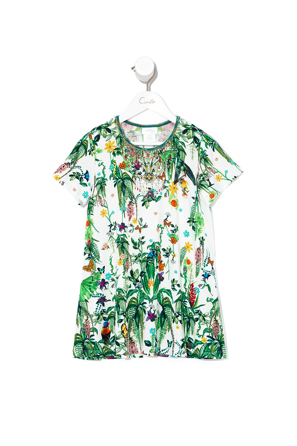 KIDS TSHIRT DRESS WITH FLARE HEM DAINTREE DARLING