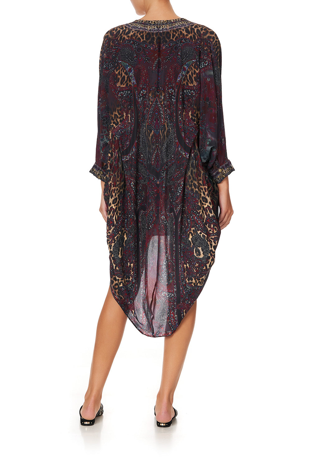 V-NECK DRESS WITH DRAPED BACK THE SMOKING LOUNGE