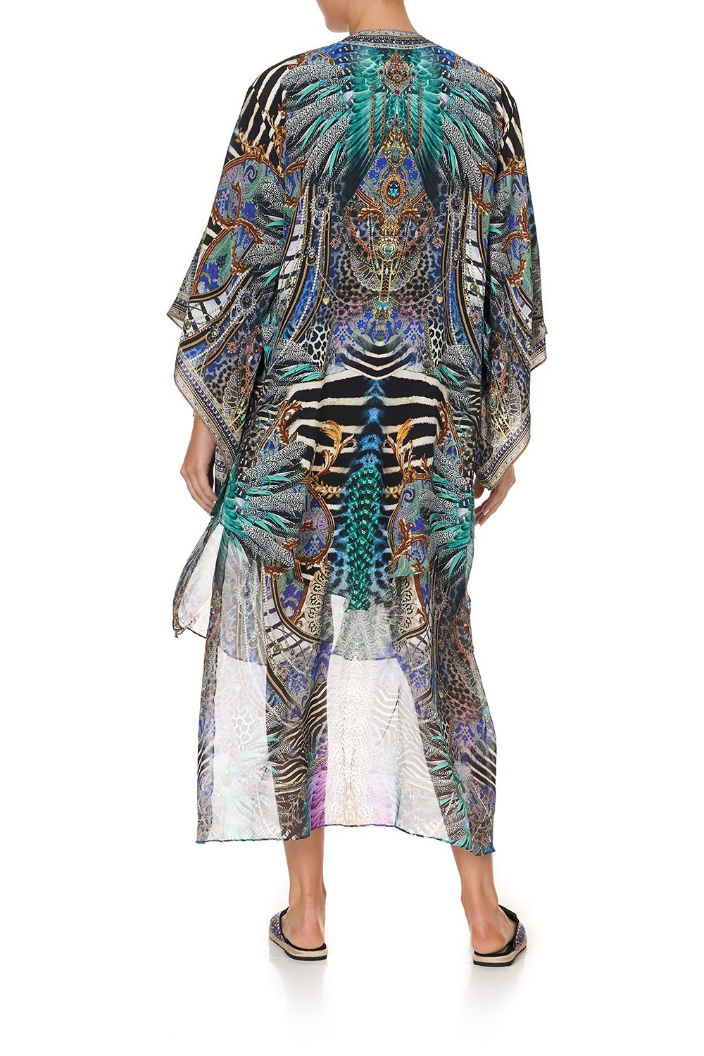 KIMONO WITH LONG UNDERLAYER ANIMAL ARMY