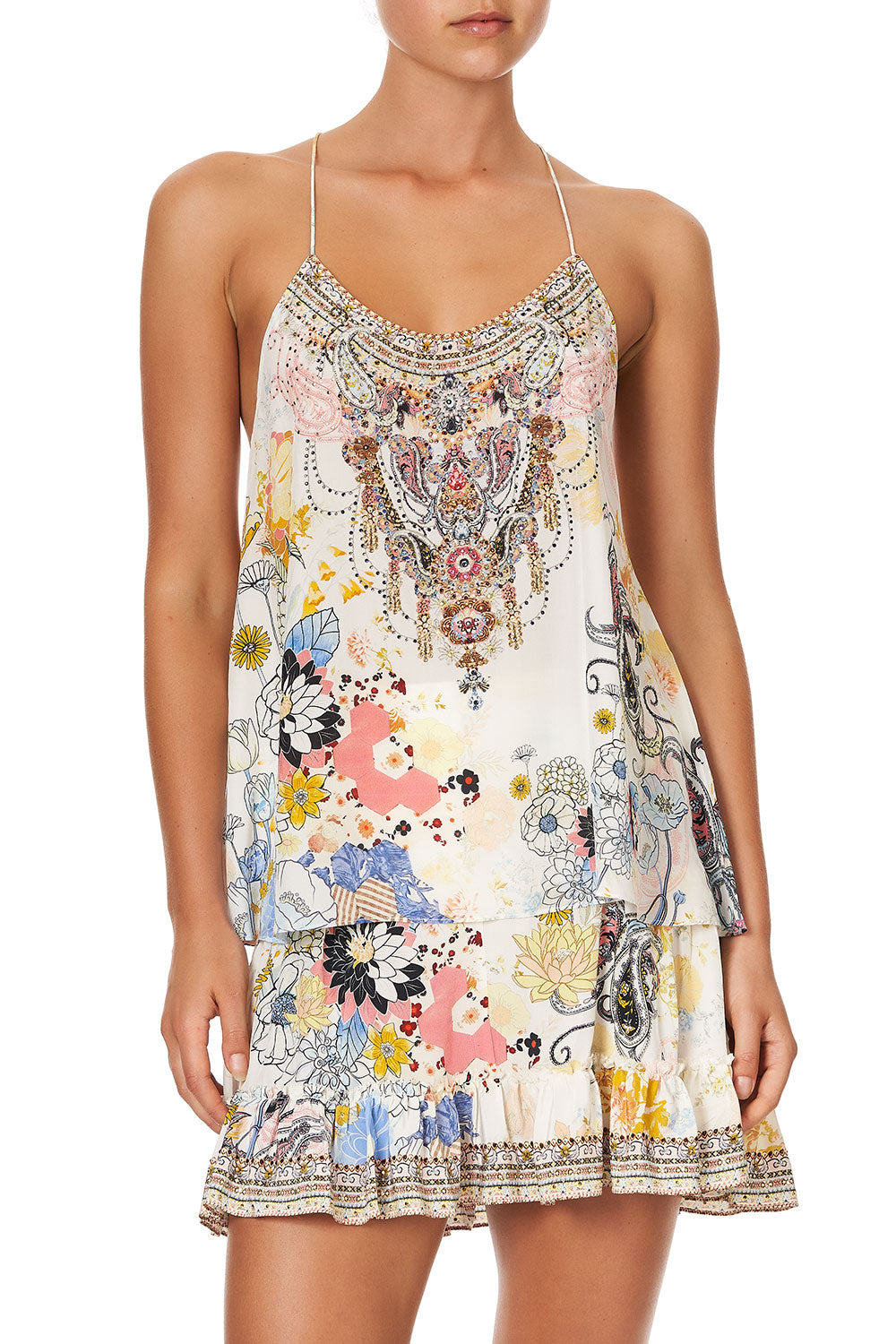 T BACK SHOESTRING TOP BRITAIN BOUQUET