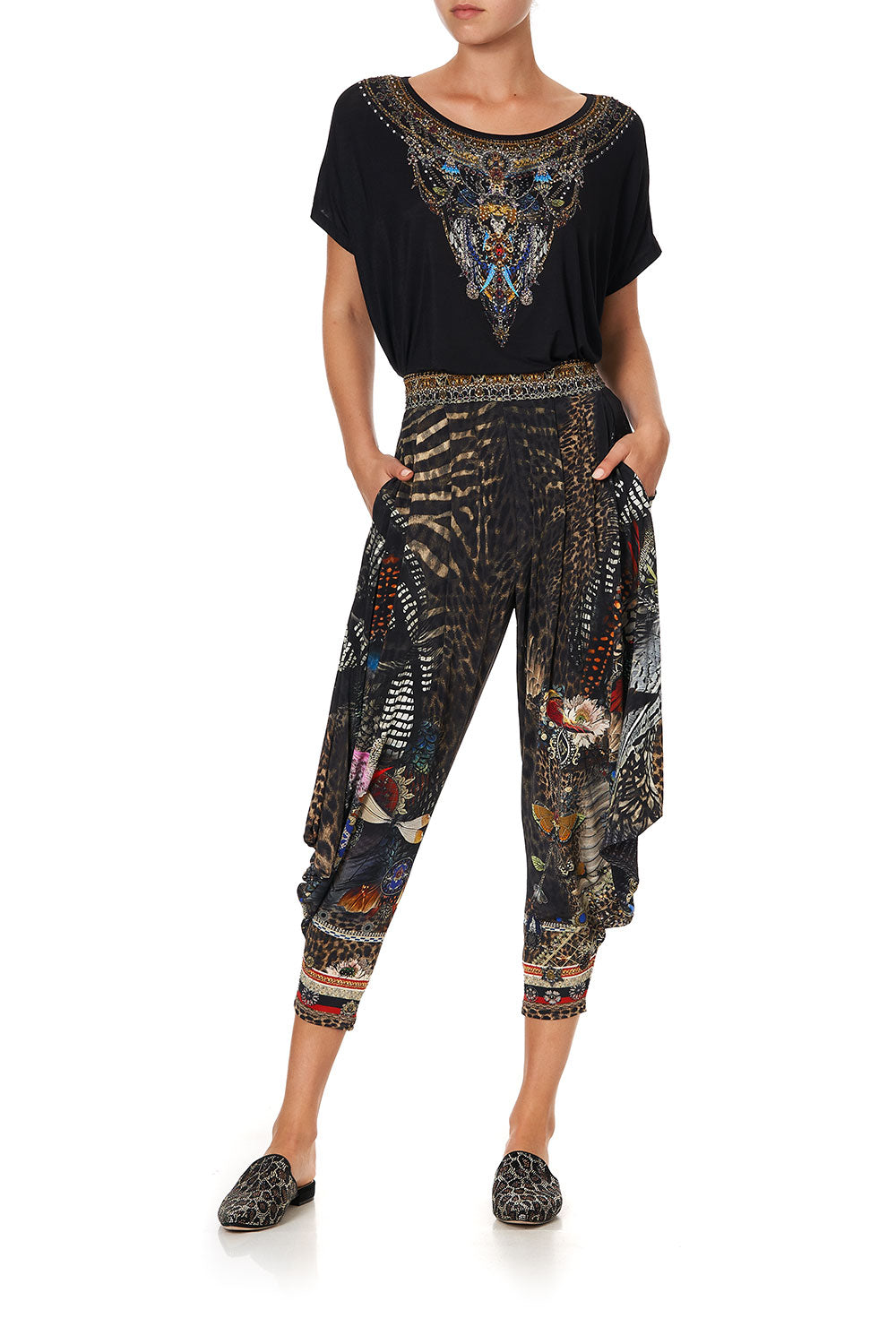 JERSEY DRAPE PANT WITH POCKET TREASURE CHASER
