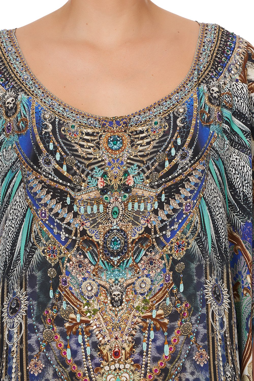 ROUND NECK KAFTAN ANIMAL ARMY