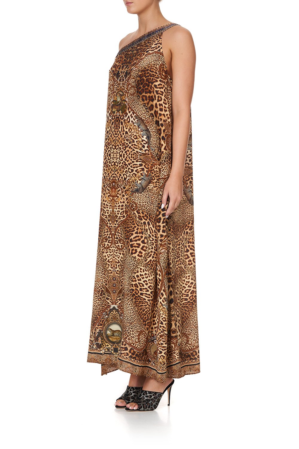 ONE SHOULDER KAFTAN WITH NECKBAND LADY LODGE