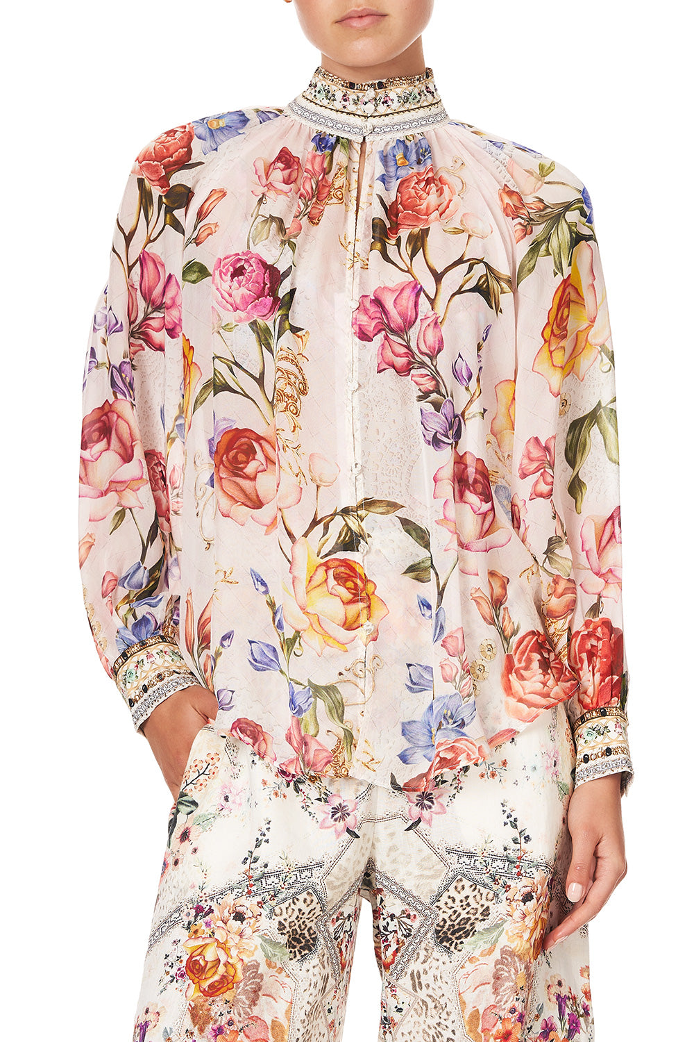 RAGLAN BUTTON UP SHIRT SEW IN LOVE