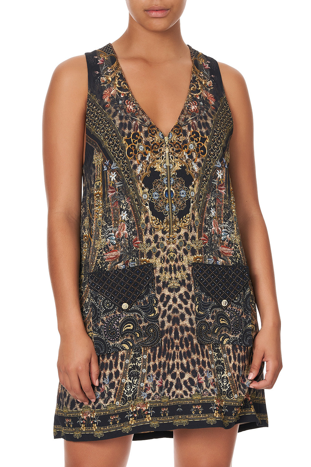 V NECK SHIFT DRESS ABINGDON PALACE