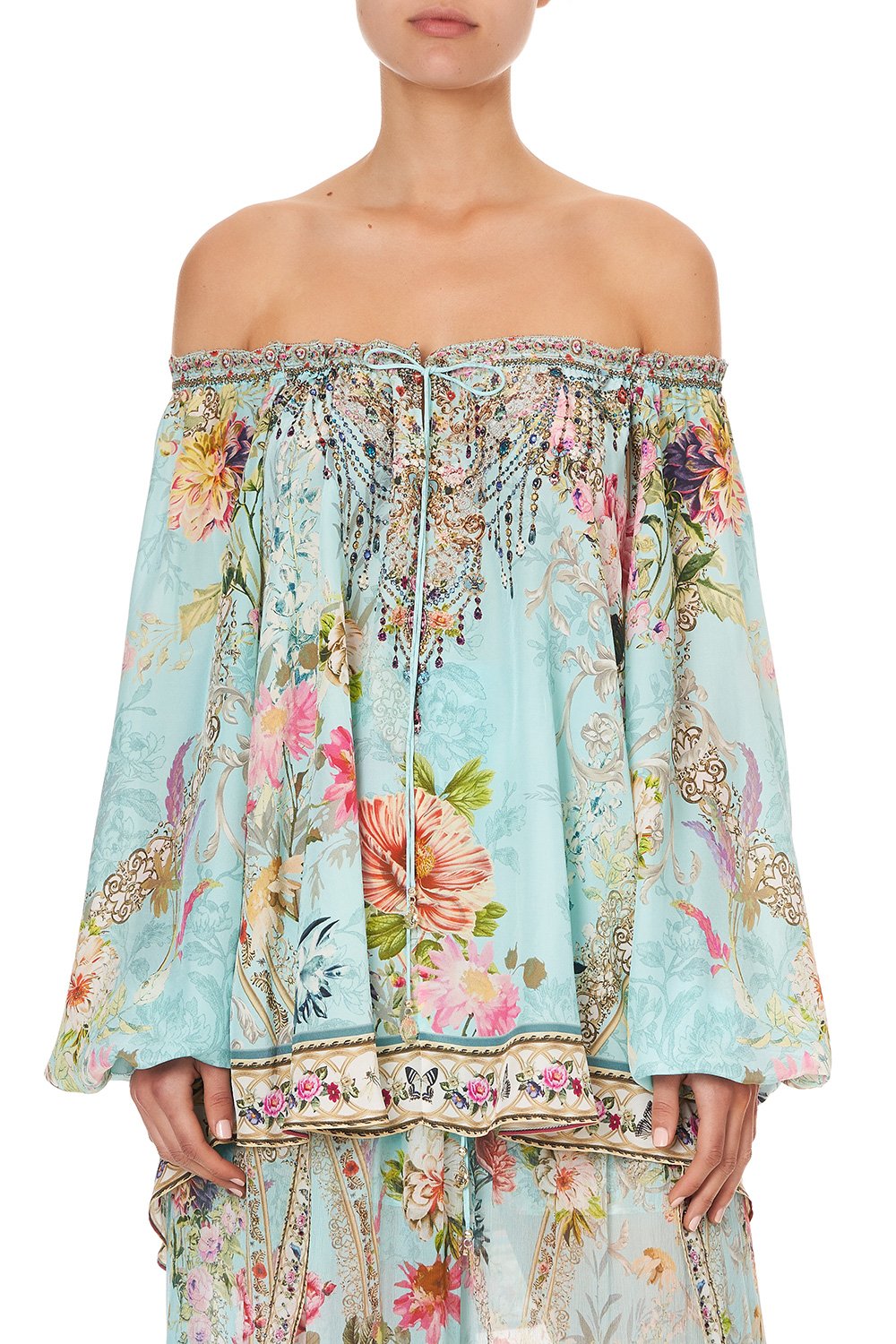 NECK TIE GATHERED BLOUSE A ROYAL STITCH UP