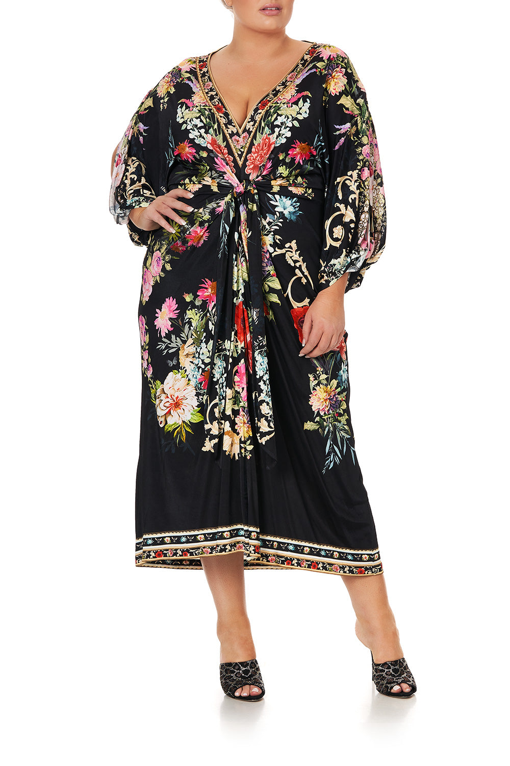 JERSEY TWIST SLEEVE DRESS HAMPTON HIVE