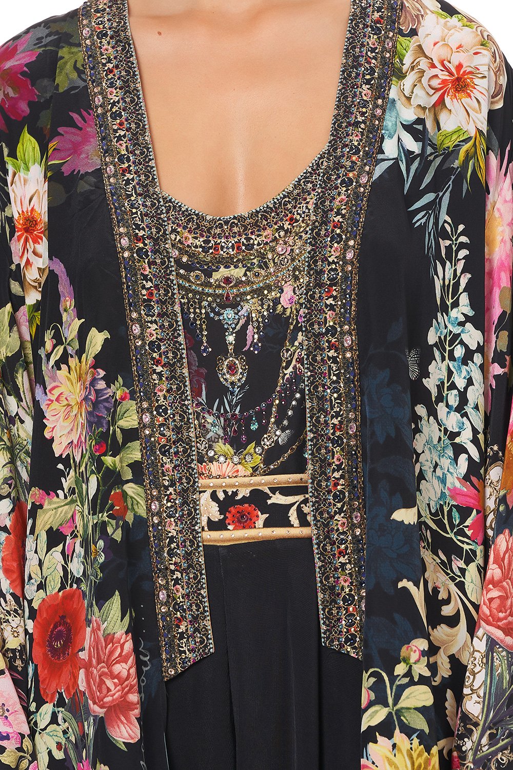 KIMONO WITH LONG UNDER LAYER HAMPTON HIVE