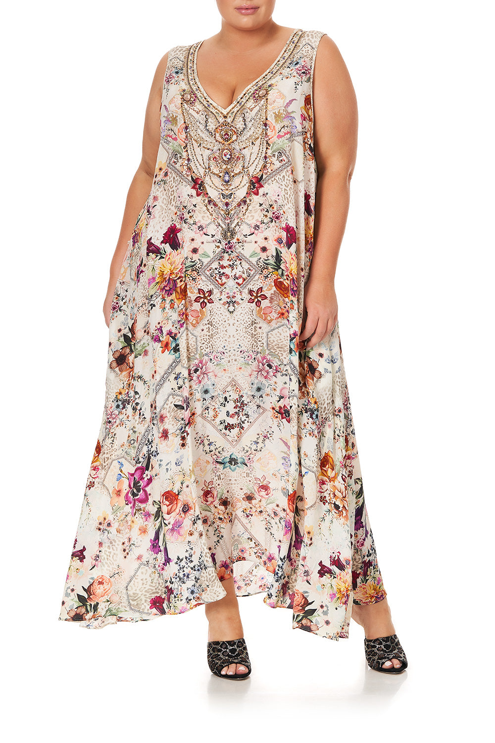 V NECK RACERBACK DRESS SEW IN LOVE