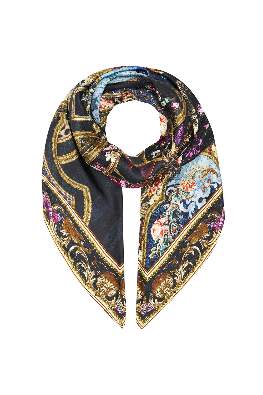 LARGE SQUARE SCARF FIELDS OF TREASURE